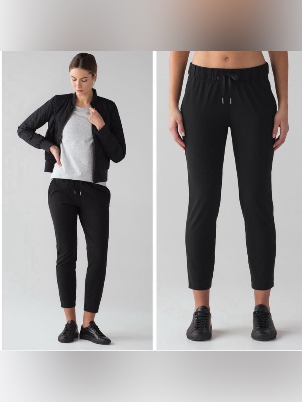 Women's Black Athletic Pants Lululemon 'On the Fly' Pant 2